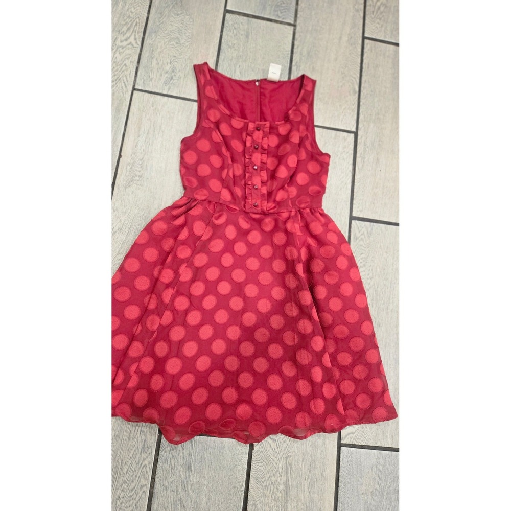 Disney LC Lauren Conrad Red Polka Dot Fit & Flare Dress Size 2 Minnie Mouse
